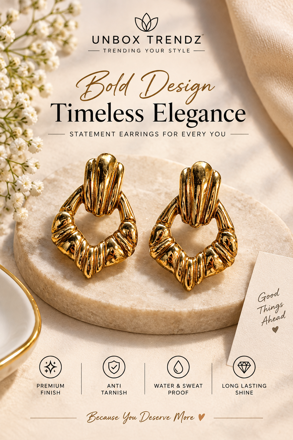 Anti tarnish Earring